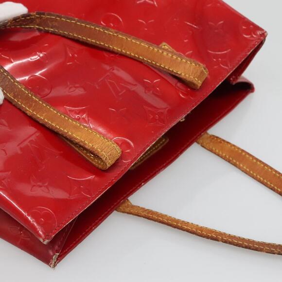 LOUIS VUITTON Monogram Vernis Reade MM Hand Bag Red Rouge M91086 - Picture 6 of 12